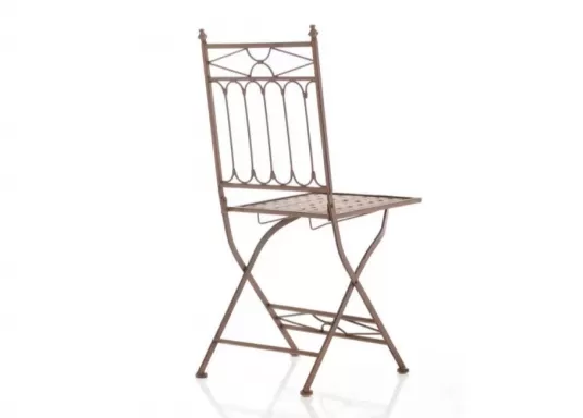 składane krzesło retro brązowy antyczny