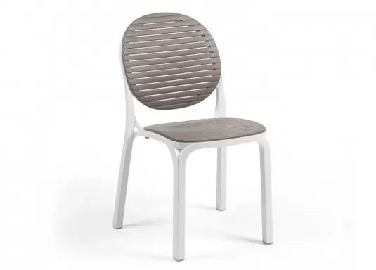 krzesło DALIA Nardi białe / beżowe siedziska