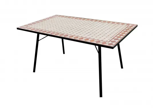 stół ogrodowy 150x90 z blatem z mozaiki