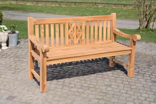klasyczna ławka z drewna teak 180 cm szerokości