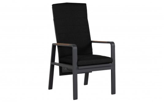 Wysokie krzesło stołowe ogrodowe aluminiowe z poduszkami MONTANA Wysokie krzesło stołowe ogrodowe aluminiowe z poduszkami MONTANA