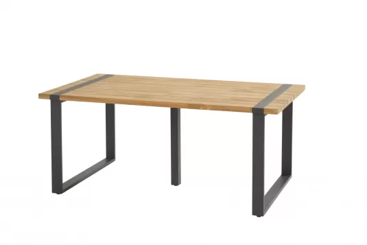 Stół ogrodowy aluminowo-teakowy ALTO 180x100 cm