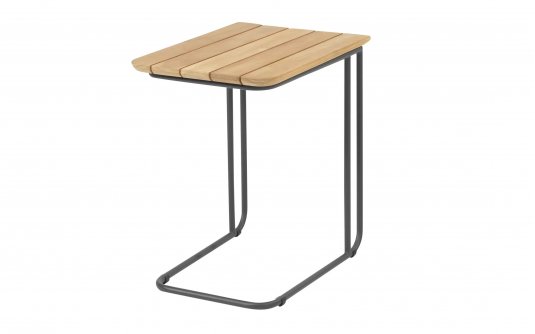 Stolik boczny ogrodowy wsuwany pod meble VERDI 4SO z blatem teak Stolik boczny ogrodowy wsuwany pod meble VERDI 4SO z blatem teak