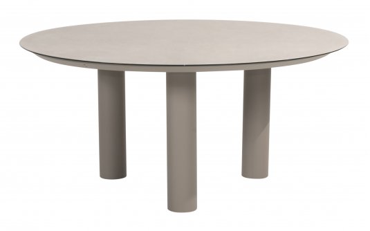 Okrągły stół ogrodowy DONATO Ø160 cm jasnoszary z ceramicznym blatem Okrągły stół ogrodowy DONATO Ø160 cm jasnoszary z ceramicznym blatem