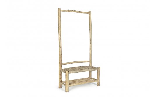 Stojak / wieszak z drewna teak i technorattanu LAMPOK bizzotto Stojak / wieszak z drewna teak i technorattanu LAMPOK bizzotto