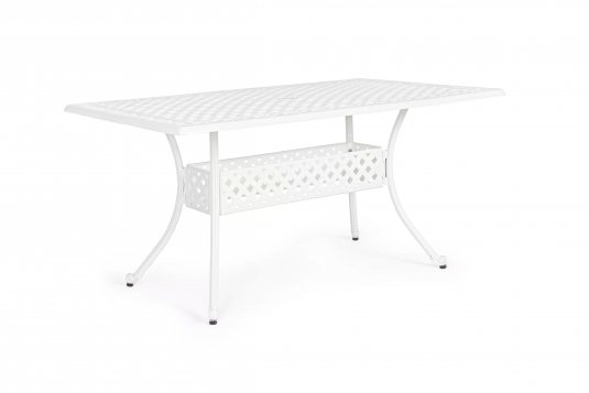 Biały klasyczny stół ogrodowy aluminium odlewane IVREA 160 bizzotto