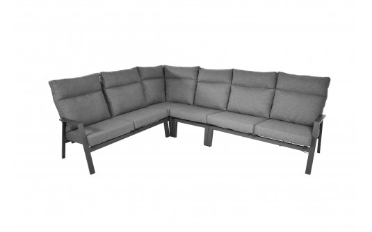 Aluminiowy wysoki narożnik na taras z pochylanymi oparciami OHIO Aluminiowy wysoki narożnik na taras z pochylanymi oparciami OHIO