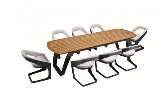 Szary Komplet stołowy ONDA dla 8 osób Higold Szary Komplet stołowy ONDA dla 8 osób Higold