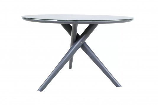 Okrągły stół ogrodowy aluminiowy śr. 120 cm MOJITO ciemnoszary