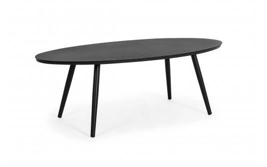 Szary owalny stolik ogrodowy aluminiowy SPACE Szary owalny stolik ogrodowy aluminiowy SPACE