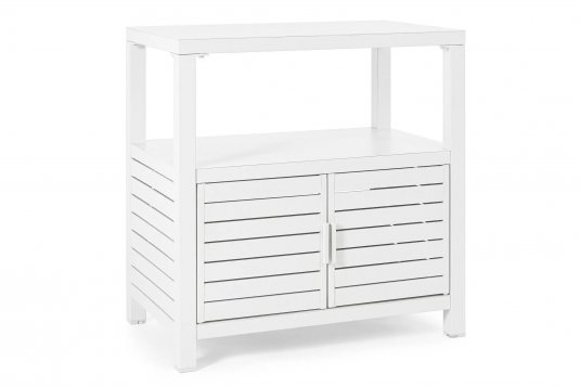 SZafka aluminiowa z dolnas półką kuchnia ogrodowa ATLANTIC biała bizzotto