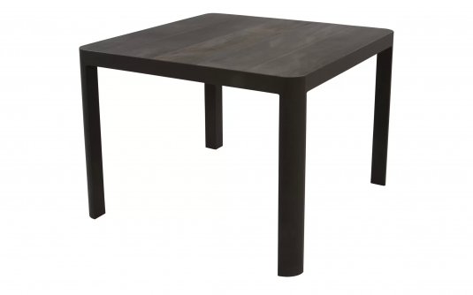 Kwadratowy grafitowy aluminiowy stół ogrodowy CASTILLA 100x100 cm