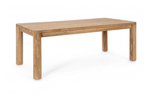 Duży stół z drewna teak MAVERICK 200 okrągłe nogi bizzotto Duży stół z drewna teak MAVERICK 200 okrągłe nogi bizzotto