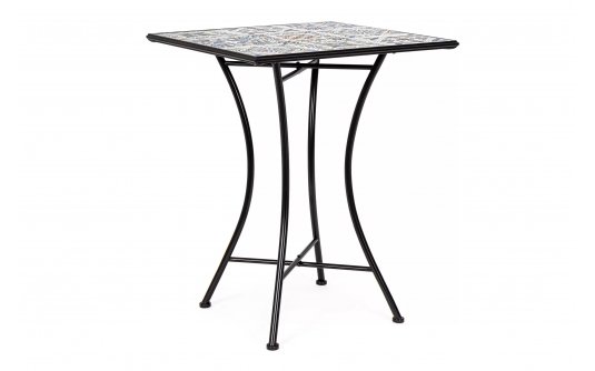 Kwadratowy stolik 60x60 cm z blatem kafle ceramicznym MYKONOS bizzottobizotyo Kwadratowy stolik 60x60 cm z blatem kafle ceramicznym MYKONOS bizzottobizotyo