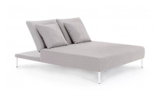 Ekskluzywne łóżko ogrodowe VIPER obicie Olefin beżowy bizzotto Ekskluzywne łóżko ogrodowe VIPER obicie Olefin beżowy bizzotto