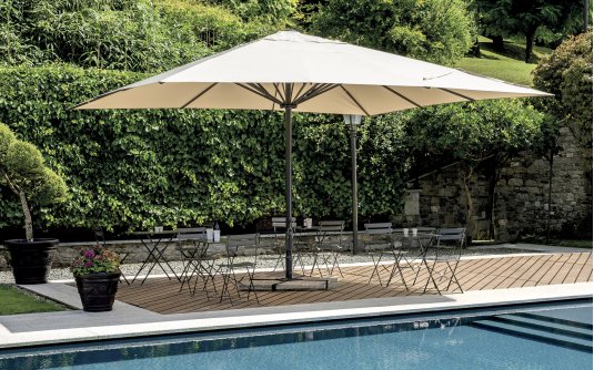 Parasol ogrodowy aluminiowy z otwieraniem teleskopowym BIG 5x5 m Parasol ogrodowy aluminiowy z otwieraniem teleskopowym BIG 5x5 m