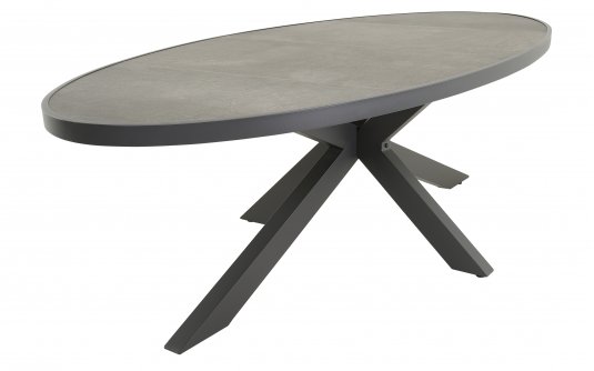 MURCIA 242x117 Stół ogrodowy owalny aluminium antracyt blat ceramiczny MURCIA 242x117 Stół ogrodowy owalny aluminium antracyt blat ceramiczny
