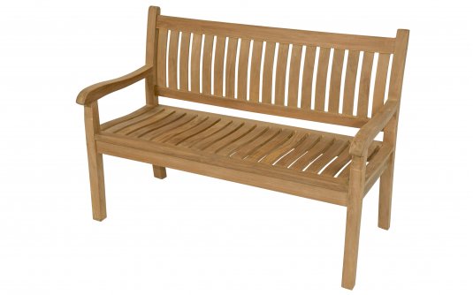 Ławka ogrodowa CEFALU o szerokości 130 cm, z drewna tekowego Ławka ogrodowa CEFALU o szerokości 130 cm, z drewna tekowego
