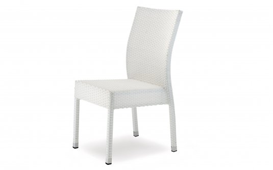 Białe krzesło ogrodowe sztaplowania jane aluminiowe z plecionką technorattanową gs 916 Białe krzesło ogrodowe sztaplowania jane aluminiowe z plecionką technorattanową gs 916