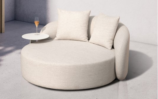 Leżanka ogrodowa w jasnobeżowa COSY Daybed Olefin Leżanka ogrodowa w jasnobeżowa COSY Daybed Olefin